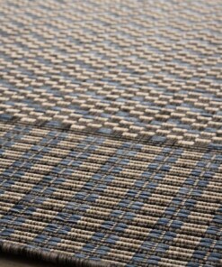 Outdoor Teppich Zick Zack - Coastal Waves Blau/Grau - close up, thumbnail