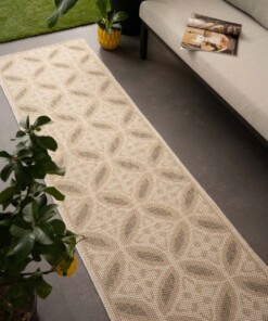 Balkonteppich Jute Optik Sunny Circles - Beige - sfeer