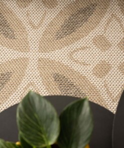 Balkonteppich Jute Optik Sunny Circles - Beige - close up