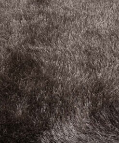 Teppich Oval Hochflor - Posh Velours Grau - close up