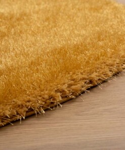 Teppich Oval Hochflor - Posh Velours Gold - close up