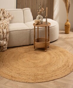 Jute Teppich Rund Boho & me - Natural - sfeer