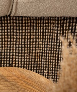 Jute Teppich - Torget Natur/Schwarz - close up