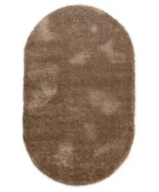 Teppich Oval Hochflor - Posh Velours Beige - overzicht, thumbnail
