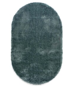 Teppich Oval Hochflor - Posh Velours Blau - overzicht