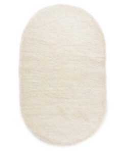 Teppich Oval Hochflor - Posh Velours Weiß - overzicht