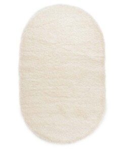 Teppich Oval Hochflor - Posh Velours Weiß - overzicht