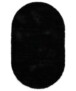 Teppich Oval Hochflor - Posh Velours Schwarz - overzicht, thumbnail