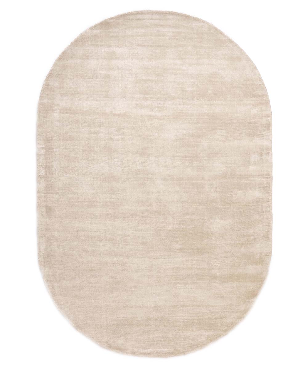 Viskose Teppich Oval - Glamour Creme - overzicht Viskose Teppich Oval - Glamour Creme - overzicht