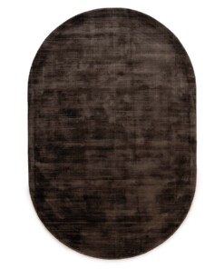 Viskose Teppich Oval - Glamour Dunkelbraun - overzicht