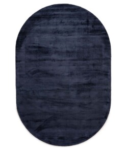 Viskose Teppich Oval - Glamour Marineblau - overzicht