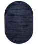Viskose Teppich Oval - Glamour Marineblau - overzicht, thumbnail