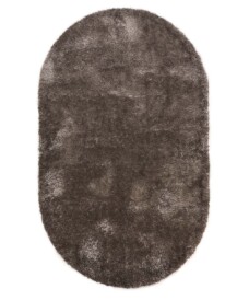 Teppich Oval Hochflor - Posh Velours Grau - overzicht, thumbnail