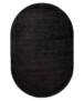 Viskose Teppich Oval - Glamour Schwarz - overzicht, thumbnail
