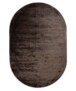 Viskose Teppich Oval - Pearl Dunkelbraun - overzicht, thumbnail