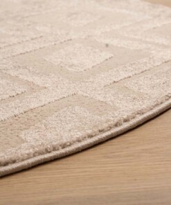 Teppich Rund Skandinavisch - Contour Diamond Beige - close up