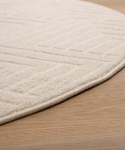 Teppich Rund Skandinavisch - Contour Gem Cream - close up, thumbnail