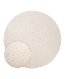 Teppich Rund Skandinavisch - Contour Leaf Cream - overzicht, thumbnail
