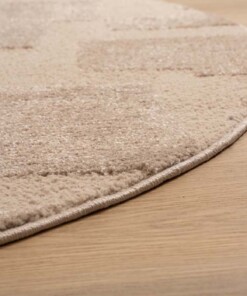 Teppich Rund Skandinavisch - Contour Stone Beige - close up, thumbnail