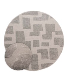 Teppich Rund Skandinavisch - Contour Stone Grau - overzicht, thumbnail