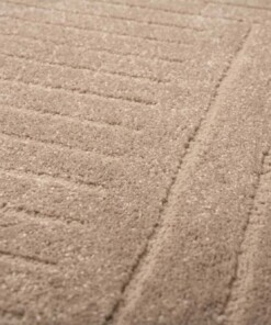 Teppich Quadratisch Skandinavisch - Contour Edge Beige - close up