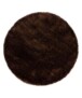 Hochflor Teppich Rund - Posh Velours Dunkelbraun - overzicht, thumbnail
