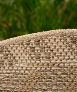Outdoor Teppich Rund Jute Optik Sunny Contour - Beige - close up, thumbnail