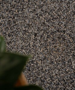 Baumwollteppich Rund Joy - Blau - close up, thumbnail Baumwollteppich Rund Joy - Blau - close up, thumbnail