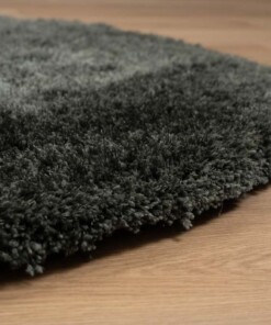 Shaggy Teppich Rund - Meadow Blau - close up, thumbnail