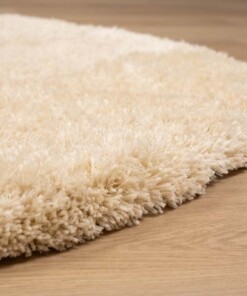 Shaggy Teppich Rund - Meadow Creme - close up, thumbnail