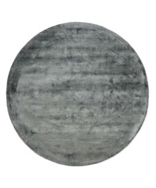 Viskose Teppich Rund - Glamour Dunkelblau - overzicht, thumbnail