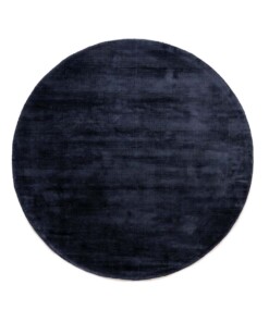 Viskose Teppich Rund - Glamour Marineblau - overzicht