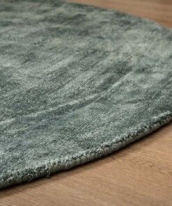 Viskose Teppich Oval - Glamour Petrol - close up, thumbnail Viskose Teppich Oval - Glamour Petrol - close up, thumbnail