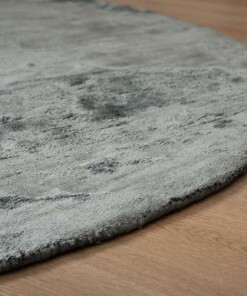 Viskose Teppich Oval - Pearl Dunkelblau - close up, thumbnail Viskose Teppich Oval - Pearl Dunkelblau - close up, thumbnail