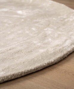 Viskose Teppich Oval - Pearl Creme - close up, thumbnail Viskose Teppich Oval - Pearl Creme - close up, thumbnail