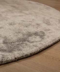 Viskose Teppich Rund - Pearl Silber - close up, thumbnail Viskose Teppich Rund - Pearl Silber - close up, thumbnail