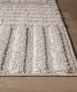 Teppich Skandinavisch - Arc Bend Creme - close up, thumbnail