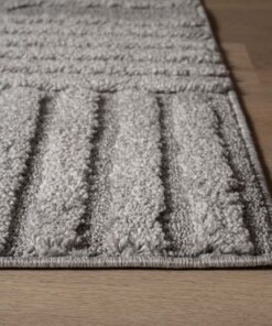 Teppich Skandinavisch - Arc Bend Hellgrau - close up, thumbnail