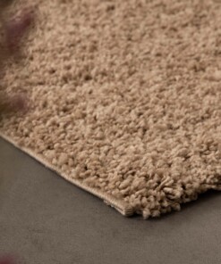 Hochflor Teppich Quadratisch Shaggy Trend - Beige - close up, thumbnail