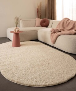 Oval Teppich Hochflor - Shaggy Trend Creme - sfeer, thumbnail