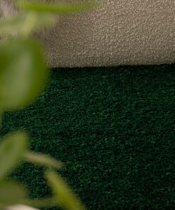 Hochflor Teppich Quadratisch Shaggy Trend - Smaragdgrün - close up