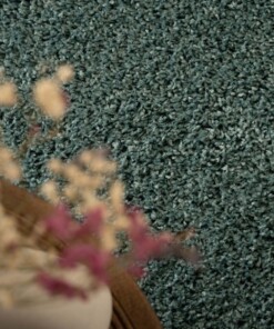 Hochflor Teppich Quadratisch Shaggy Trend - Hellblau - close up, thumbnail