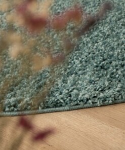 Hochflor Teppich Rund Shaggy Trend - Hellblau - close up, thumbnail