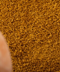 Hochflor Teppich Rund Shaggy Trend - Senfgelb - close up, thumbnail Hochflor Teppich Rund Shaggy Trend - Senfgelb - close up, thumbnail