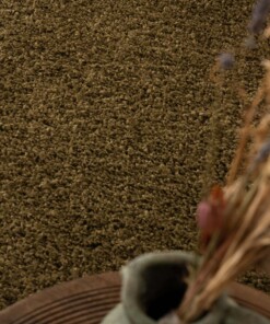 Hochflor Teppich Shaggy Trend - Olivgrün - close up, thumbnail