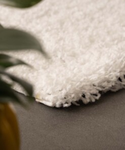 Hochflor Teppich Shaggy Trend - Weiß - close up, thumbnail