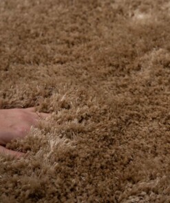 Shaggy Teppich Rund - Meadow Beige - close up