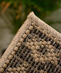 Outdoor Teppich Quadratisch Sunny Oriental - Beige/Schwarz - close up, thumbnail