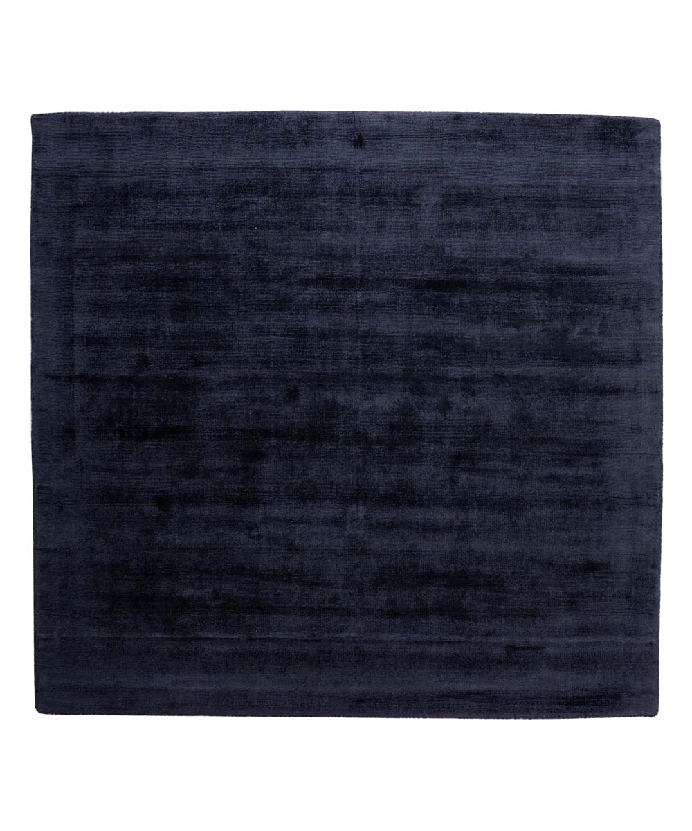 Viskose Teppich Quadratisch - Glamour Marineblau - overzicht