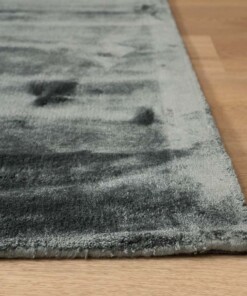 Viskose Teppich - Pearl Dunkelblau - close up, thumbnail